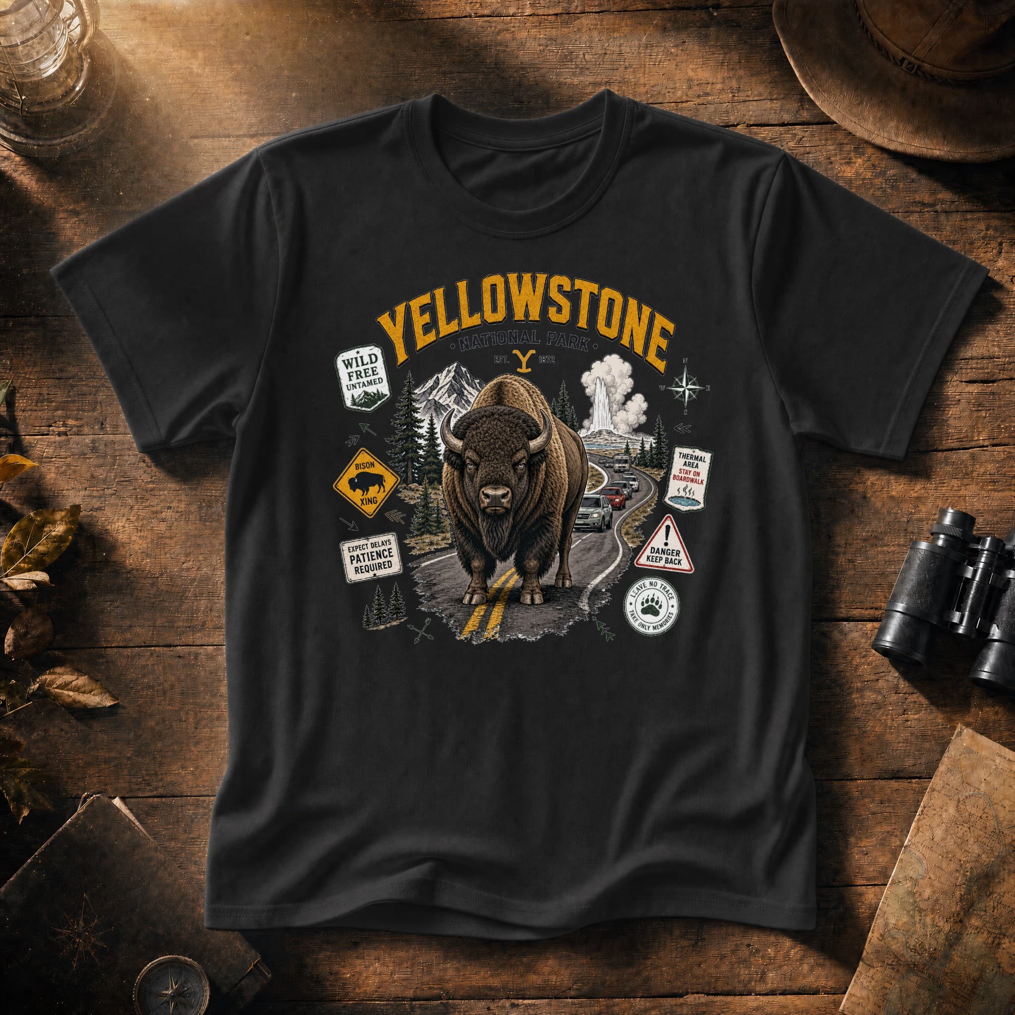 Yellowstone Bison Hiking Shirt