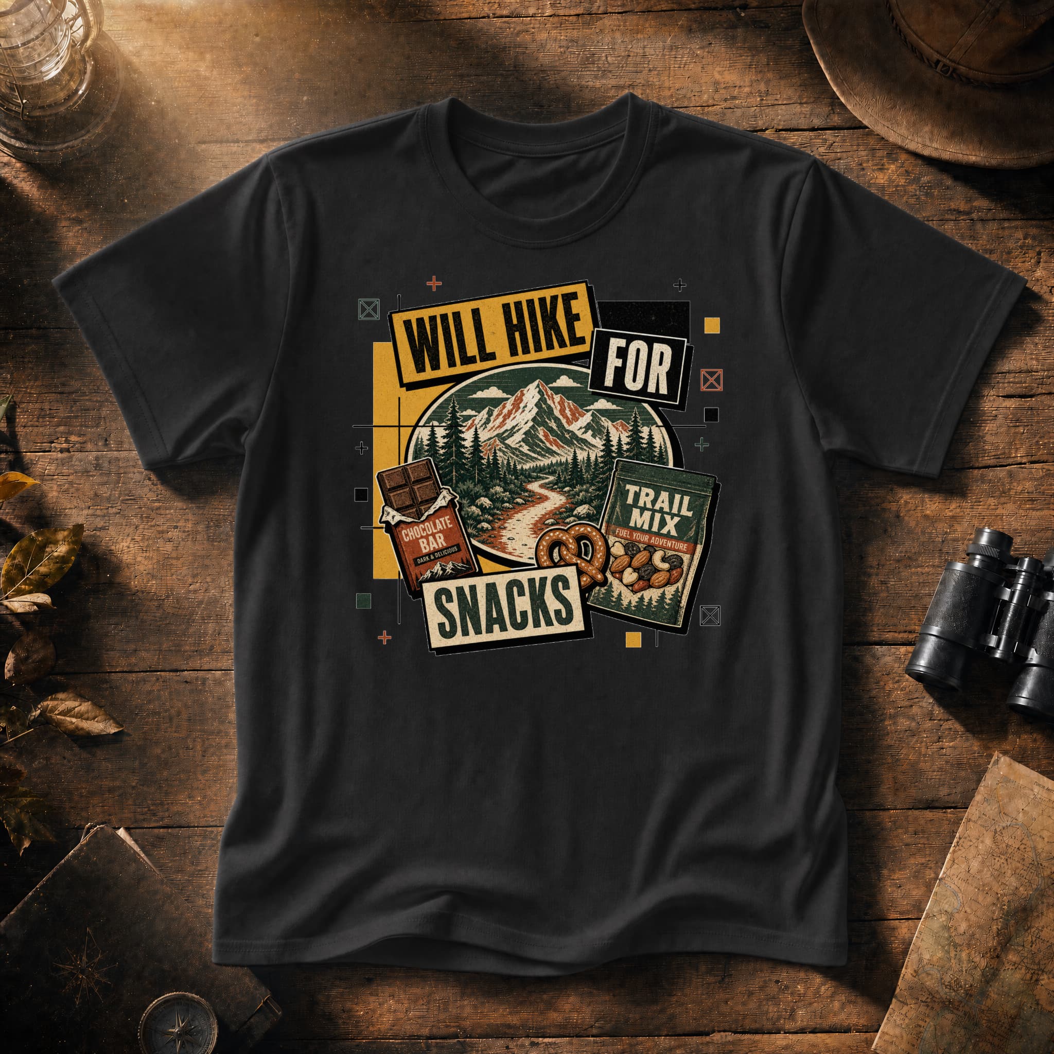 Will Hike For Snacks Hiking Shirt